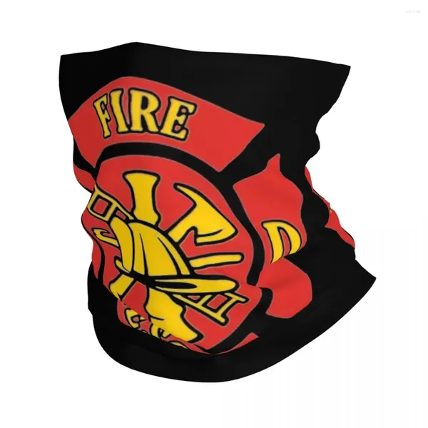 Schals FD Fire Rescue Bandana Halsmanschette, bedrucktes Feuerwehrmann-Logo, Maskenschal, Mehrzweck-Gesicht, Radfahren, für Männer, Frauen, Erwachsene, winddicht