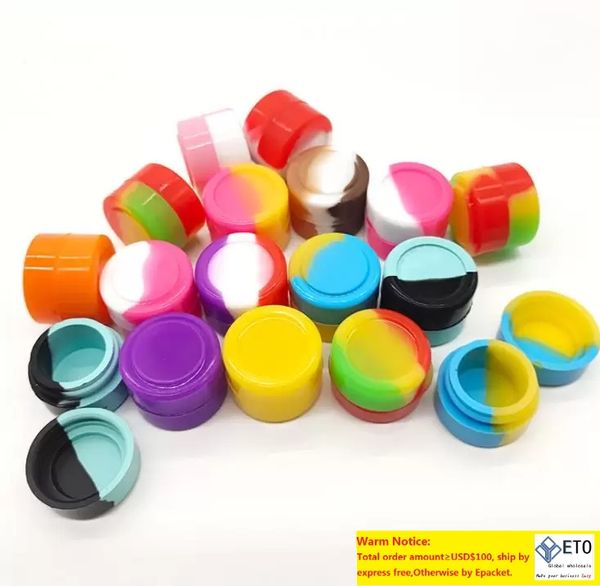 5000pcs por atacado Silicone Bottle Bottle DAB Tool Tool 2ml Grade Food Grade Wax Garrants Unstick Storage recipientes