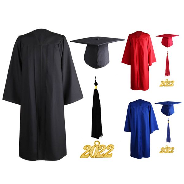 Cappelli da festa Abito da laurea unisex per adulti Abiti da coro Set di abbigliamento per la scuola superiore e la laurea universitaria Collage Studente Uniforme 230411