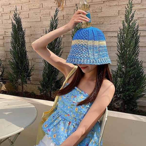 Широкие шляпы с половиной головной шляпы лето -пляж женские женщины в дышащий бассейн модный солнцезащитник