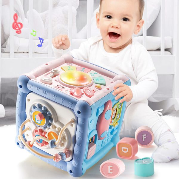 Batteria Percussioni Carillon per bambini Bambino Divertente Tamburo a mano Giocattolo Attività per bambini Cubo Blocchi geometrici Giocattoli Infantile Ordinamento Musica Scatola giocattolo Giocattolo 230410