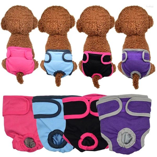 Vestuário para cães Pet Feminino Calças Fisiológicas Fralda Sanitária Lavável Menstruação Cuecas Cuecas para Pequenos Cães Médios Meninas Shorts