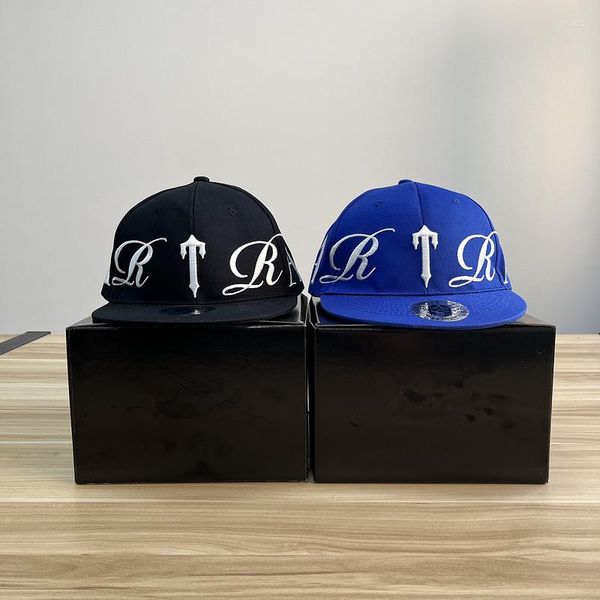 Top kapaklar mektup nakış beyzbol şapkası hip hop erkek kadınlar ayarlanabilir şapka açık çıtçıt siyah mavi