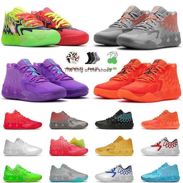 MB01OG Roller Shoes Pum LaMelo Ball MB.01 Tênis de basquete Tênis Nova Qualidade Rick e Morty Iridescent Dreams Black Blast Queen City Buzz Mens