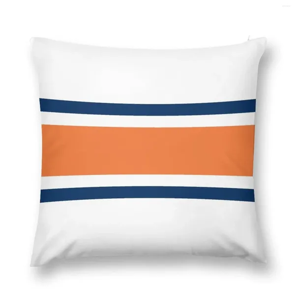 Travesseiro laranja marinho branco power stripe capa de luxo fronha