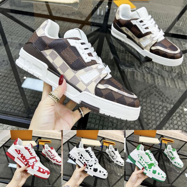 Erkekler YK Trainer Spor Sneaker Tasarımcı Nedensel Ayakkabı Vintage Noktalar Eming Trainers Düz Platform Yürüyüş Ayakkabı