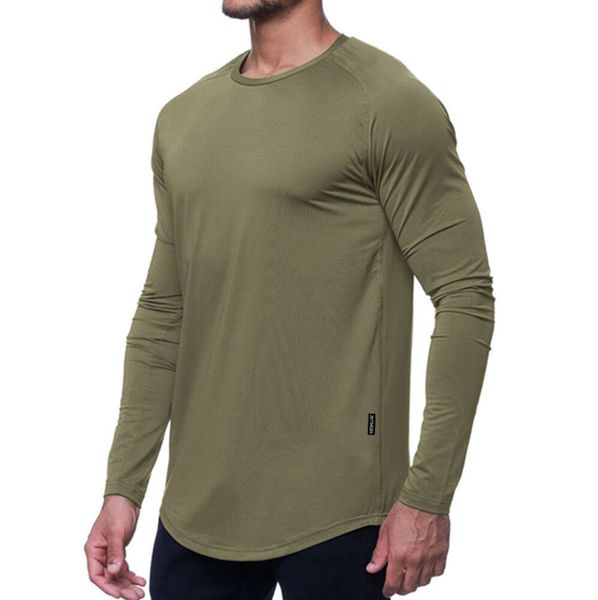 lu Männer Yoga Outfit Sport Langarm T-shirt Herren Sport Stil Enge Training Fitness Kleidung Elastische Quick Dry Wear Heißer verkauf