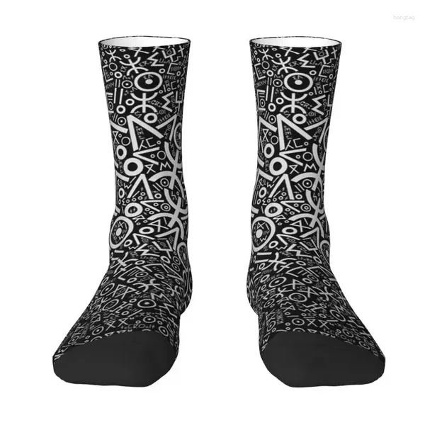 Herrensocken Imazighen Weltflagge Amazigh Alphabet Tifinagh Männer Frauen Crew Unisex Mode 3D-Druck Kleid