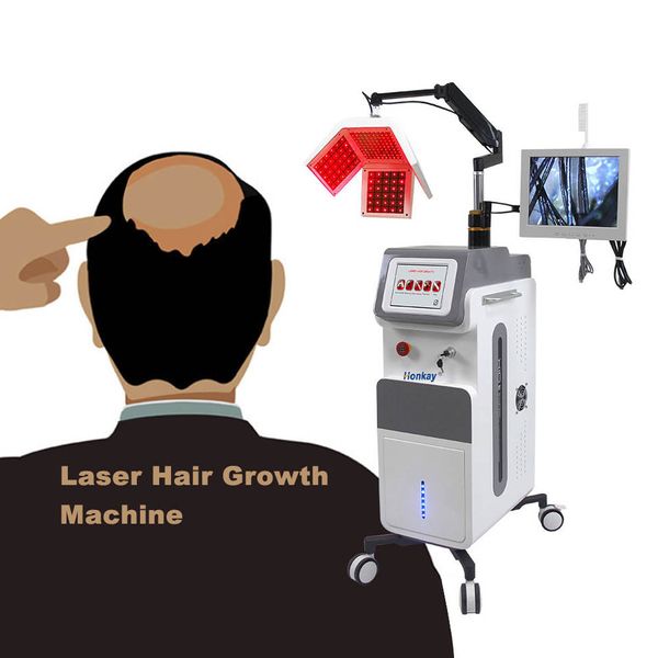 Máquina de crescimento de cabelo a laser Diodo Anti -Hair Pression Treatment Bio estimular a fotobiomodulação de Red Photobiomodulação de 650 nm 190pcs