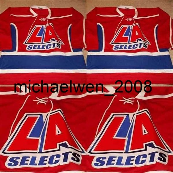 Weng VTG-LA seleziona la maglia da hockey indossata dal gioco della scuola superiore 100% maglie da hockey con ricamo cucito