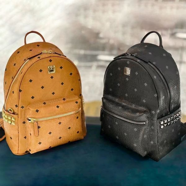 MC-Rucksack, Geldbörse im Stil, luxuriöse Schultaschen, Designer-Damen- und Herrenmode, Herren-Büchertaschen mit Tragegriff, Mochila-Rucksack, echtes Leder, Reisehandtasche, Reisetasche, Schnappschuss-Tasche