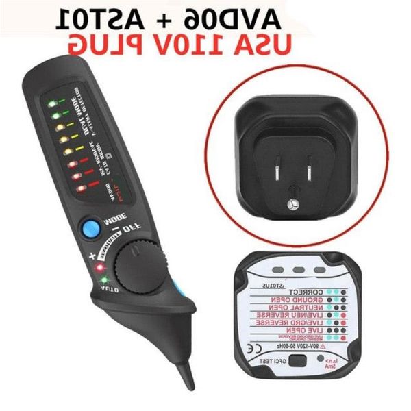 Dual-Modus-Spannungsmesser, berührungsloser AC-Detektor, Tester, Steckdose, Stromkreis, Polaritätsschalter, Finder, KIT Cxxiv