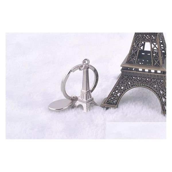 3D Metal Simation Eyation Eyfel Kulesi Keychain Fransız Hadi Parus Paris Anahtar Zincir Tutucu Keyasyon Bırakma Teslimat DHJD7