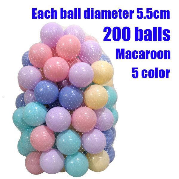 Giocattoli sportivi 200 pezzi 5,5 cm Ocean Wave Balls Palla da biliardo Plastica morbida Ocean Ball per box Colorato Soft Stress Air Juggling Baby Swim Ball Pit 230410