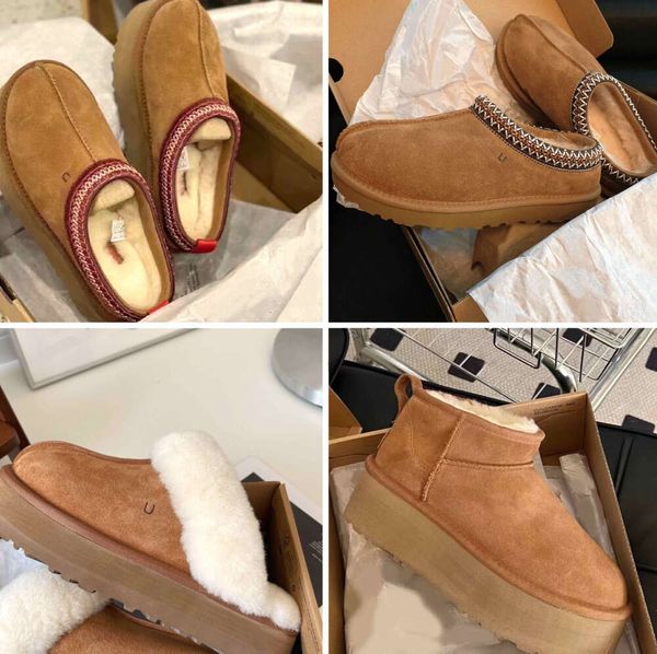 Designer fofo botas de neve mini mulheres inverno ug austrália tasman plataforma bota pele chinelo tornozelo sapatos de lã couro de pele de carneiro casual fora 10a Enviar um par de meias