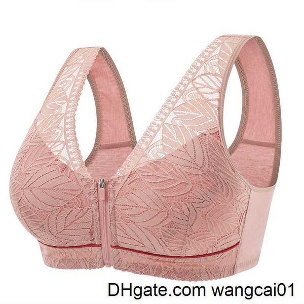 BHs Push-Up-BH für Damen, Spitze, ohne Bügel, Reißverschluss vorne, Sport-BH, einfarbig, Spitze, Weste, Dessous, Damen, Unterwäsche, BH 4113