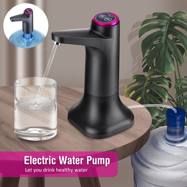 Wasserpumpen Automatischer Spender Elektrische Pumpe Tastensteuerung USB-Aufladung Tragbar für Küche Büro Outdoor-Getränk 230410