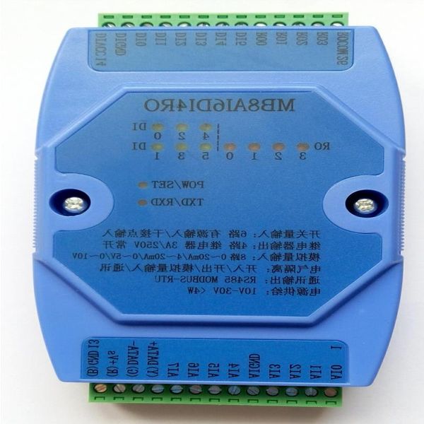 Circuitos integrados 8 estrada entrada analógica interruptor de 6 vias 4 módulo de aquisição de saída de relé MODBUS RS485 Hntms