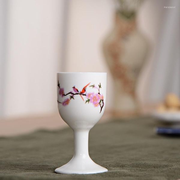 Bicchieri da vino in ceramica Baijiu Cup Calice piccolo forte