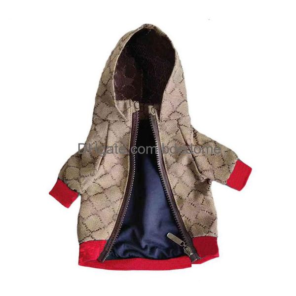 Abbigliamento per cani Giacca per cani di lusso Abbigliamento invernale per cani di piccola taglia Cappotto Bldog francese Moda Husky Chihuahua Costume Animali domestici Abbigliamento Drop T2007 Dhjgy