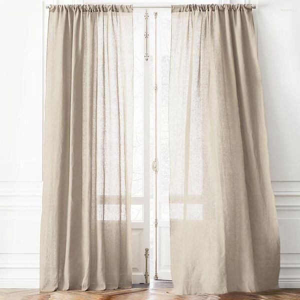 Tenda MRTREES Tulle di lino giapponese per camera da letto Soggiorno moderno voile velato drappo per decorazioni per la casa trattamento per finestre