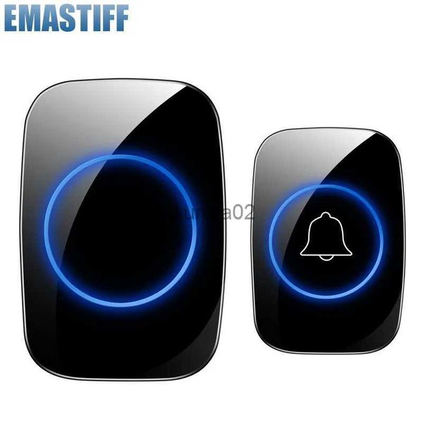 Campainhas eMastiff 433mhz Campainha sem fio à prova d'água Smart Home Door Bell Chime Kit LED Flash Alarme de segurança Bem-vindo Casa Melodias YQ231111