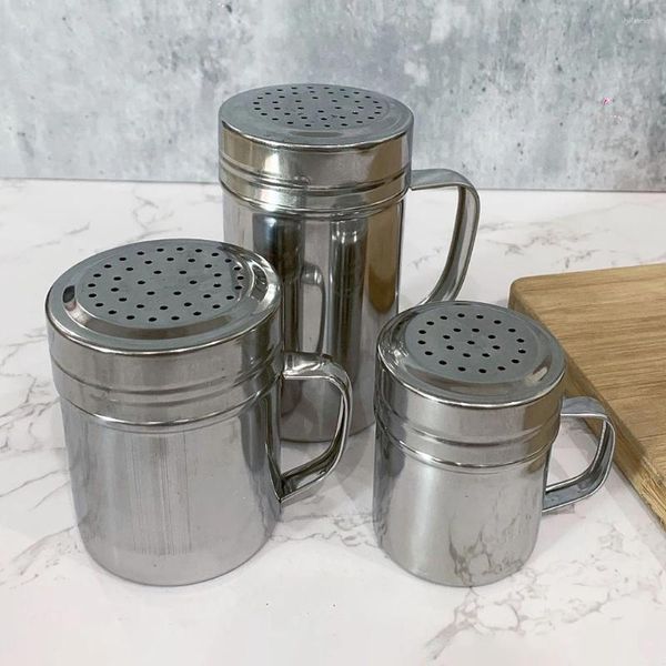 Garrafas de armazenamento Pimenta Shaker Sal Açúcar Spice Dispenser Garrafa de cozinha com alça