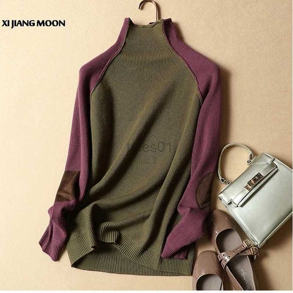 Frauenpullover 2023 Herbst Winter Neue Frauen Mode Rollkragenpullover Dicke Strick Hochwertige Pullover Shrug Frauen Pullover R572 zln231111