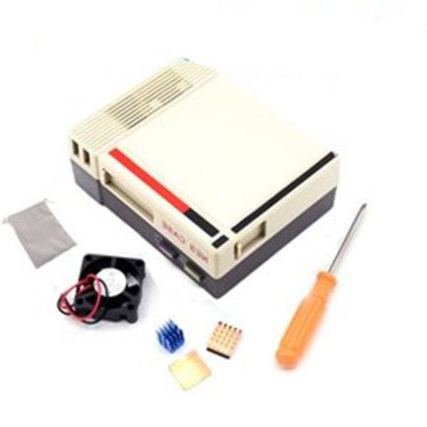 Entegre devreler 1set siyah mini nes nespi kasa retroflag raspberry pi 3/2 / b dkgce için tasarlanmış soğutma fanı ile