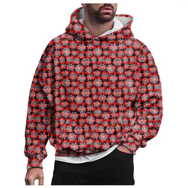 Felpe con cappuccio da uomo Felpe primaverili e autunnali Felpa con cappuccio scozzese alla moda Top Sudaderas casual morbidi e confortevoli