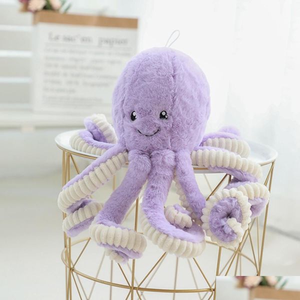 Outros suprimentos de festa festiva 4080cm Adorável Simação Octopus Pingente de pelúcia de brinquedo recheado Acessórios de animais macios para casa