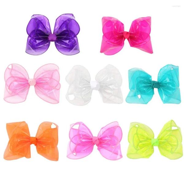 Acessórios de cabelo CN 5 '' Swim Pool Bows Hairclip Kids Jelly Bow Mini Waterproof Girls Summer Fashion Headwear