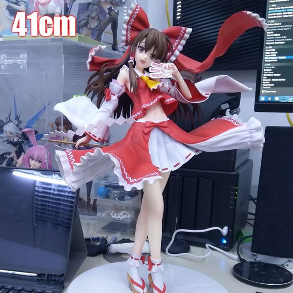 Gun Toys 41cm Освобождение B-стиля Touhou Project Project Японская аниме-девушка фигура Hakurei Reimu PVC Collection Модель игрушечные куклы подарки