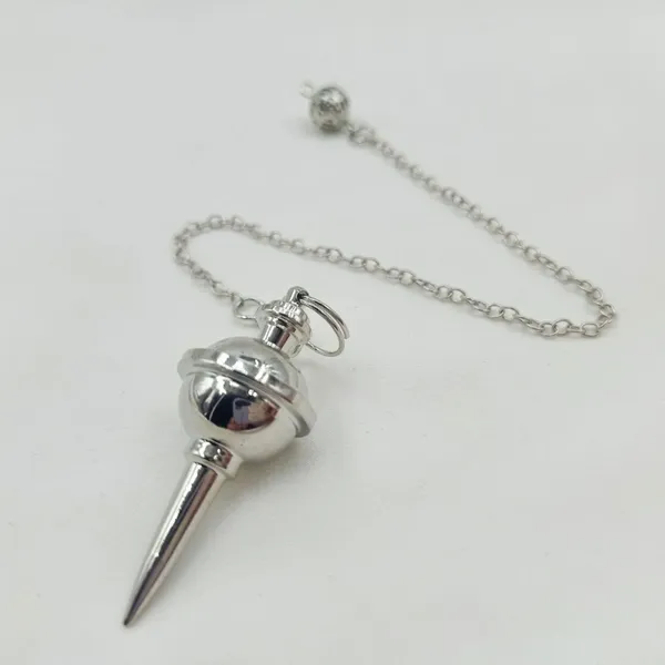 Pingente colares real cone cobre metal pêndulo para adivinhação ouro cor pêndulos bruxa pendulo reiki produtos espirituais x086