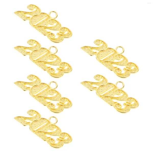 PCS Charm Colar 2023 Charms de graduação Tassels Crafts Vintage Dainty Metal Manual Ano