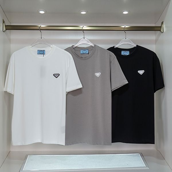 Camisetas masculinas de luxo 2023 Mulheres de verão Mangas curtas doces tops moda street estilo alfabeto tendência impressa o tamanho asiático