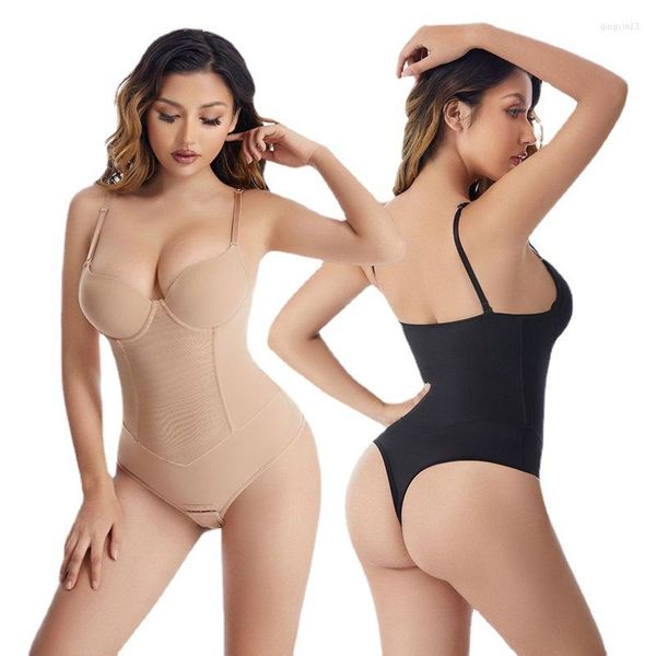 Damen Shapers Push-Up BH Shaper Bodysuit Shapewear Damen Tanga Unterwäsche Reduktiver Gürtel Flacher Bauch Abnehmen Hülle BuLifter Stahl ohne Knochen