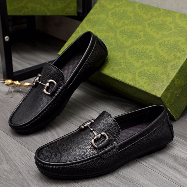 Brandneue Herren Loafers Business Dress Schuhe Slip On Echtleder Freizeitanzug Schuh mit Biene Größe 38-44