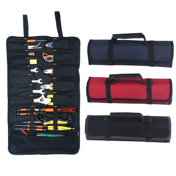 Borsa per attrezzi Borse per attrezzi a rullo multifunzione Tela Oxford Manici pratici Borse Scalpello Elettricista Kit per il trasporto di strumenti Custodia per strumenti 230410