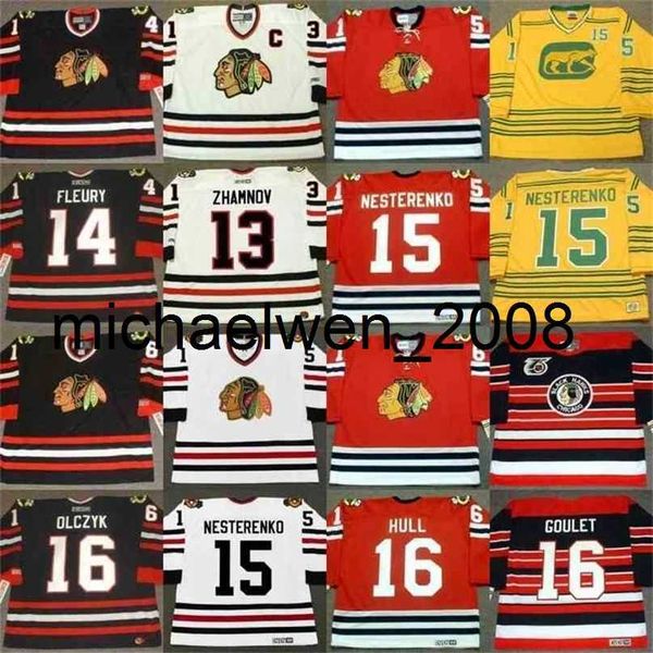 Weng ALEX ZHAMNOV THEOREN FLEURY ERIC NESTERENKO BOBBY HULL CHICO MAKI ED OLCZYK DARCY ROTA DENIS SAVARD Hockey-Trikot