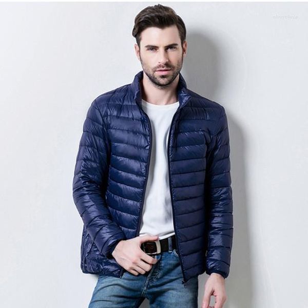 Piumino uomo autunno inverno uomo giacca ultraleggera giacche cappotto anatra bianca uomo casual parka caldo 4XL