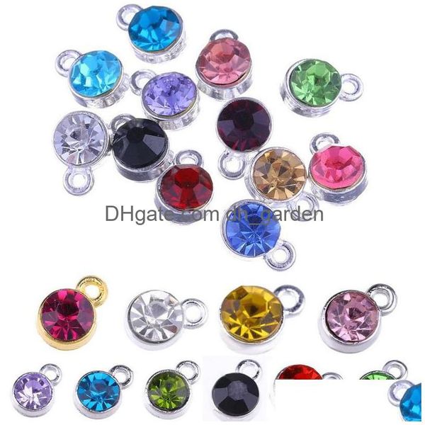 Bead Caps Venda Direta da Fábrica Novo Pingente de Cristal Birthstone Charms DIY Handmade Jóias Acessórios 19 Cores Para Escolhas D Dhgarden Dhkhu