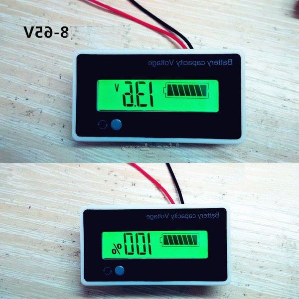 Бесплатная доставка, 12 В, 24 В, 36 В, 48 В, 72 В, 60 В, индикатор кислотно-свинцовой батареи, емкость литиевой батареи, цифровой вольтметр, чехол Egubm
