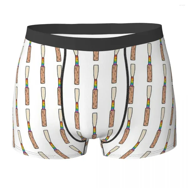 Cuecas boxer shorts arco-íris oboe reed calcinha homens roupa interior macia para homme homem namorado presente