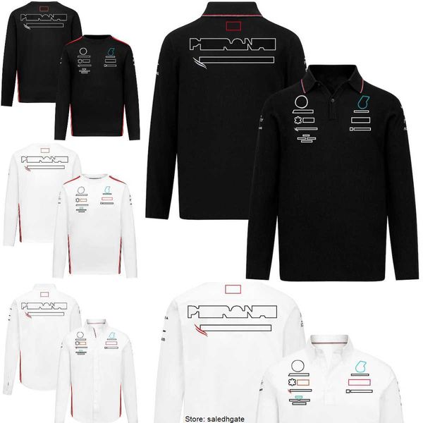 2023 Formula 1 MS-BZ Hoodie Polo Gömlek Tişört Yeni F1 Uzun kollu T-Shirt Gömlek Yarış Fanları Nefes Alabilir Spor Tişörtleri Jersey Mens Üstler Özel