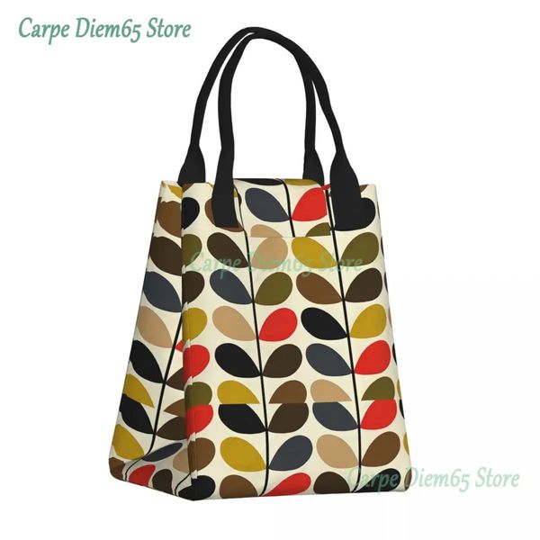 Impacchi di ghiaccioSacchetti isotermici Orla Kiely Fiore Borsa da pranzo isolata Stile geometrico scandinavo Dispositivo di raffreddamento portatile Bento Box Borsa da donna 231110