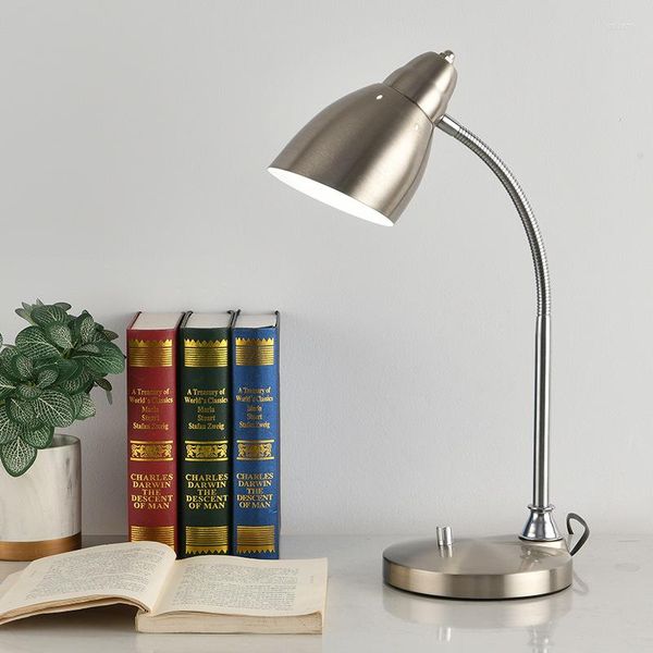 Tischlampen Augenschutz Metallüberzug El Apartment Nachttischlampe High-End-Export Kinder Büro Arbeitszimmer Schlafzimmer