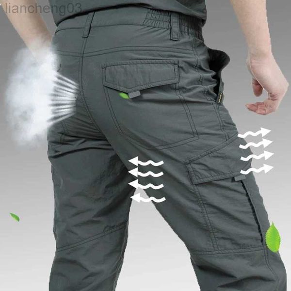 Herrenhose Sommer Schnelltrocknend Militär Cargohose Herren Lässig Stretch Leicht Atmungsaktiv Jogger Wasserdichte Taktische Armee Arbeitshose W0411