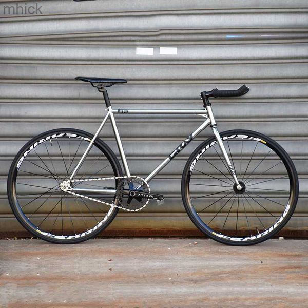 Fahrradpedale Grau 700C Fixed Gear Fahrrad Silber Galvanik Chrom Molybdän Rahmen Singlespeed Fahrrad 52cm Fixie Fahrrad mit V Bremsen 3M411