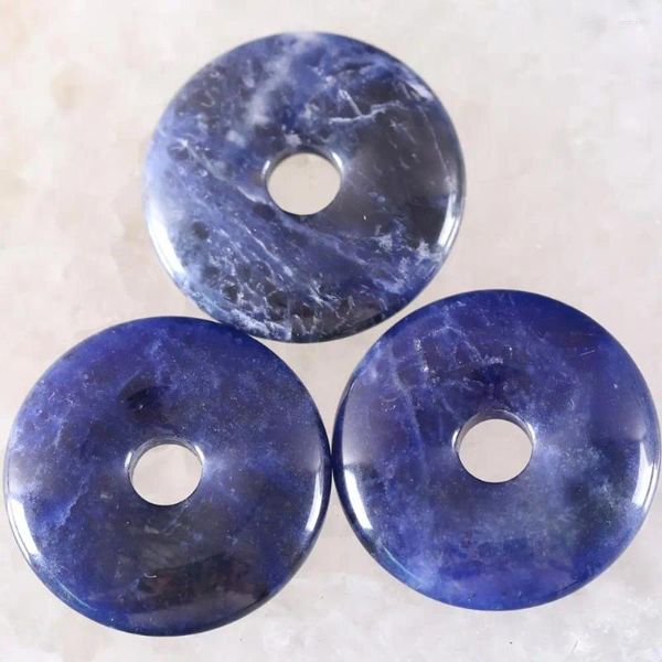 Perline 30 MILLIMETRI CAB Cabochon Pietra Naturale Blu Sodalite Rotonda Per Creazione di Gioielli Collana FAI DA TE Gemma Perlina 1 Pz K830